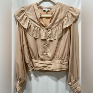 Light Pink Shimmer long sleeve blouse